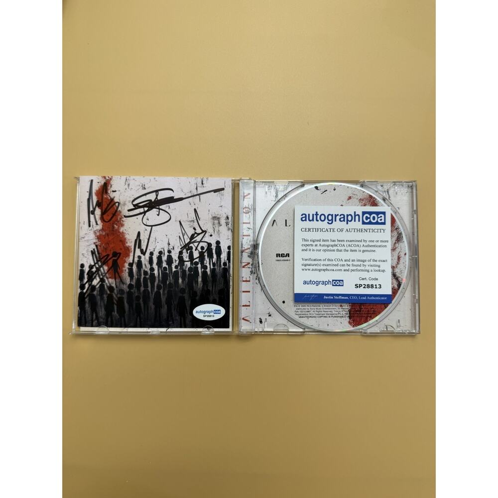 SIGNED Three Days Grace Alienation CD Autograph ACOA SP28813